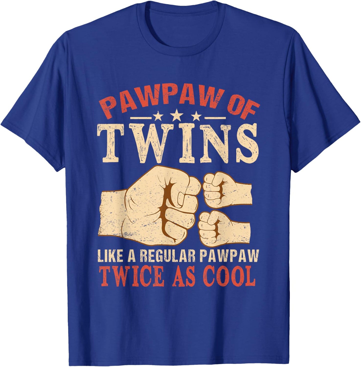 Pawpaw Of Twins Like A Regular Pawpaw Just Twice As Cool T-Shirt - T-Shirt | Royal