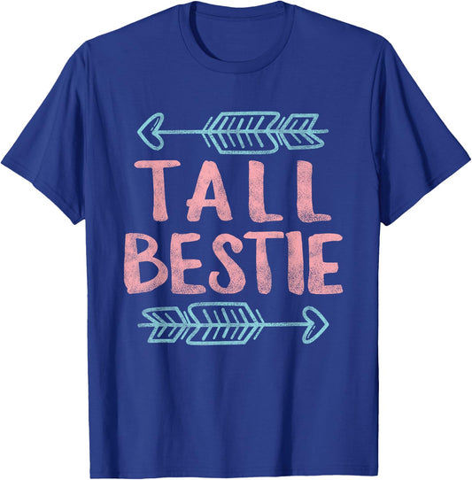 Best Friends Matching Tall Short Bestie Birthday BFF Besties T-Shirt - T-Shirt | Royal