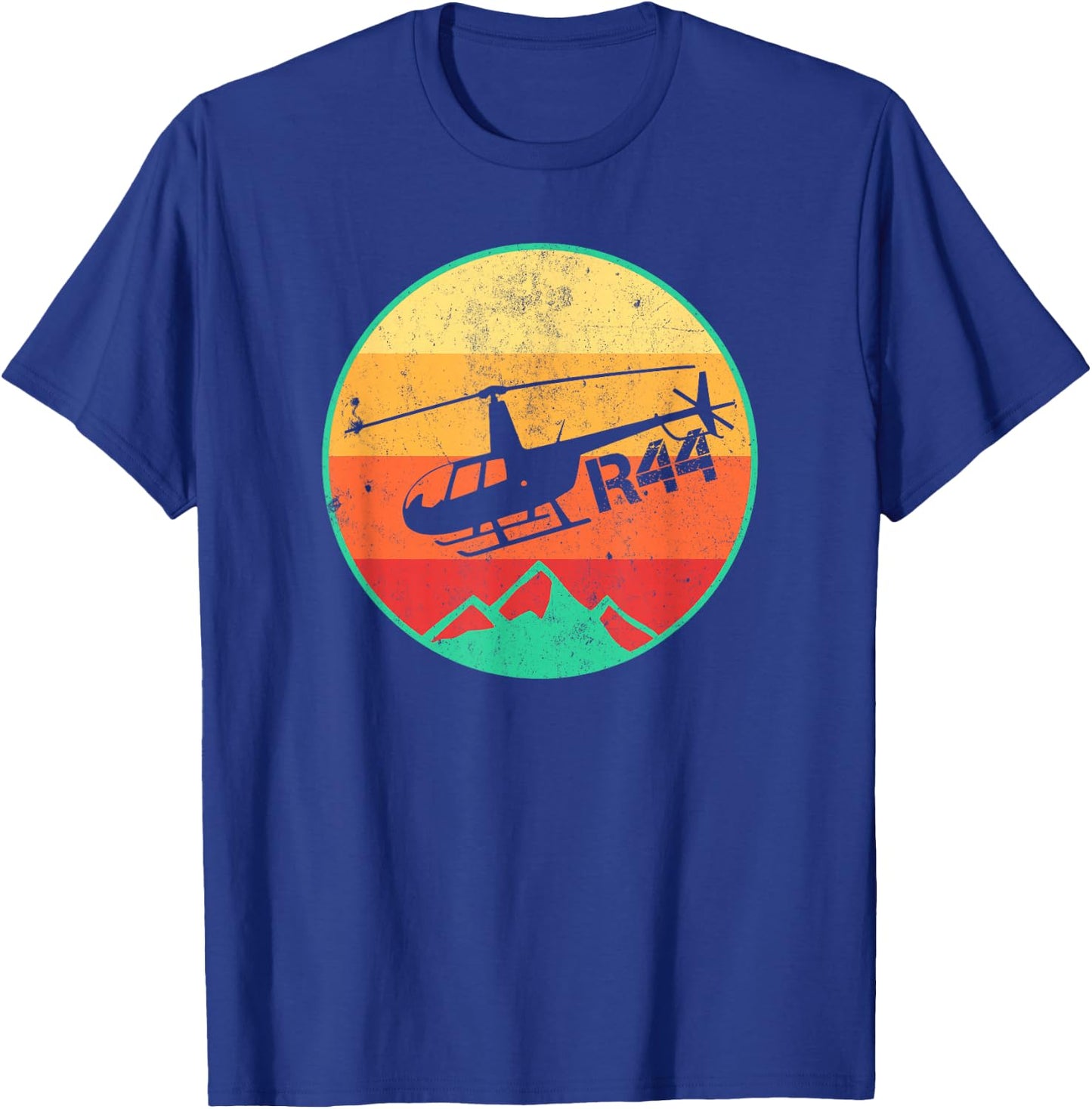 Robinson R-44 Helicopter Helo Aviation Aviator Pilot Gift T-Shirt - T-Shirt | Royal