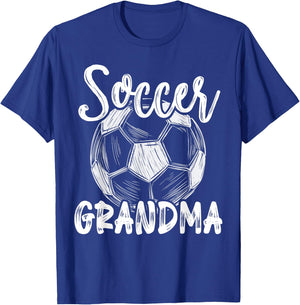 Soccer Grandma Women Family Matching Team Player Soccer Ball T-Shirt - T-Shirt | Royal