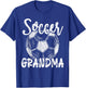 Soccer Grandma Women Family Matching Team Player Soccer Ball T-Shirt - T-Shirt | Royal