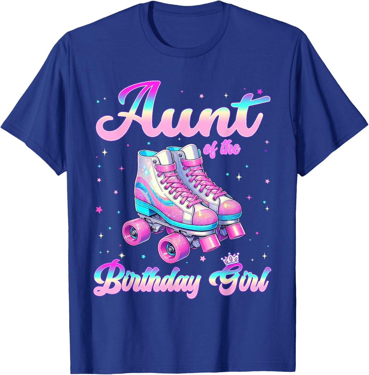 Aunt Of The Birthday Girl Tie Dye Birthday Girl Family T-Shirt - T-Shirt | Royal