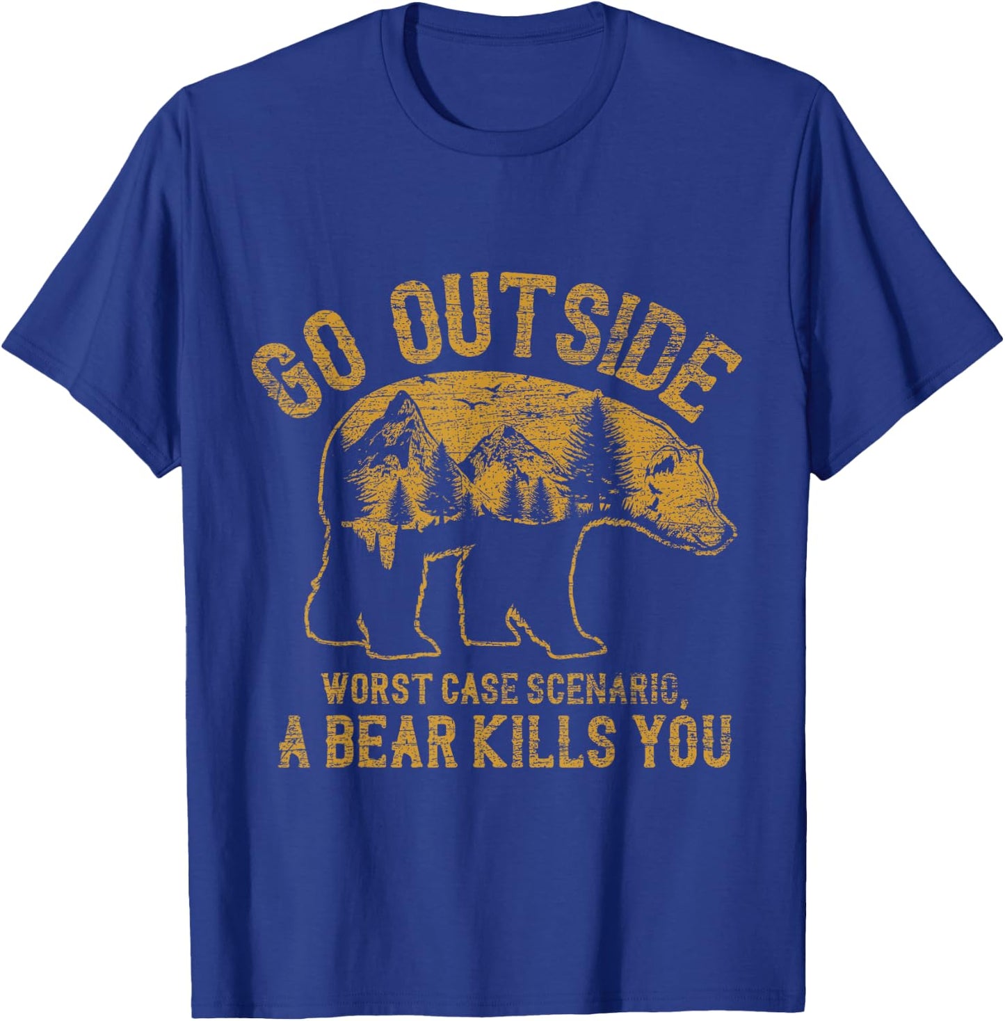 Outdoor Activity Nature Lovers Mountains Camping T-Shirt - T-Shirt | Royal