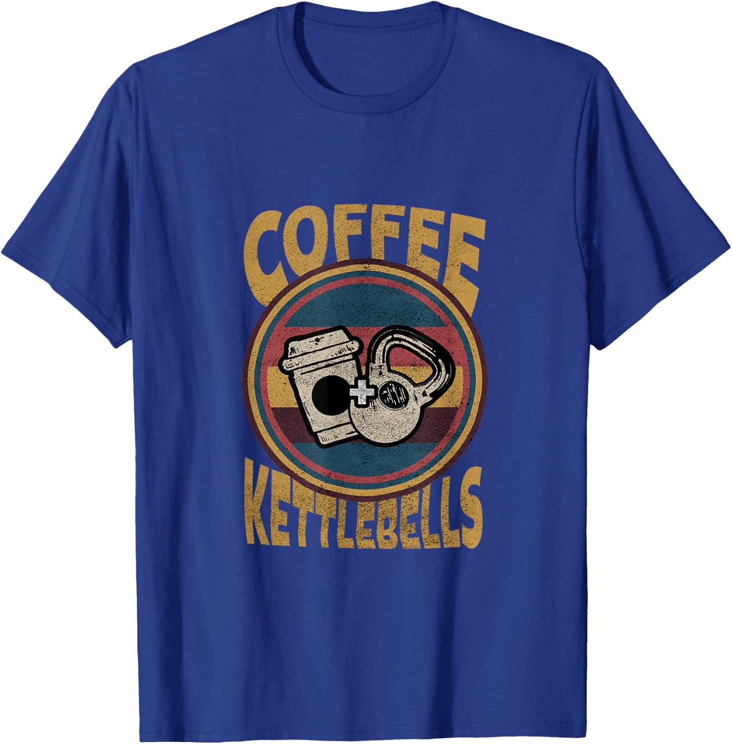 Coffee Kettlebells Funny Workout Fitness Bodybuilding T-Shirt - T-Shirt | Royal