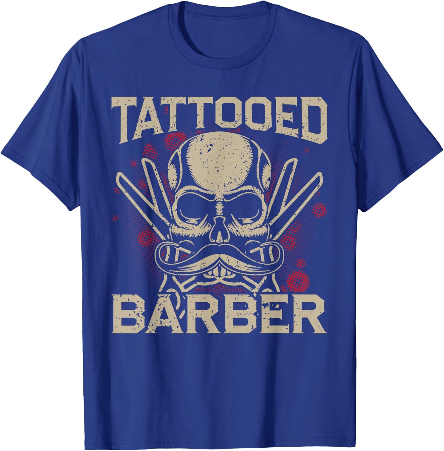 Tattooed Barber Barber Hairdresser T-Shirt - T-Shirt | Royal