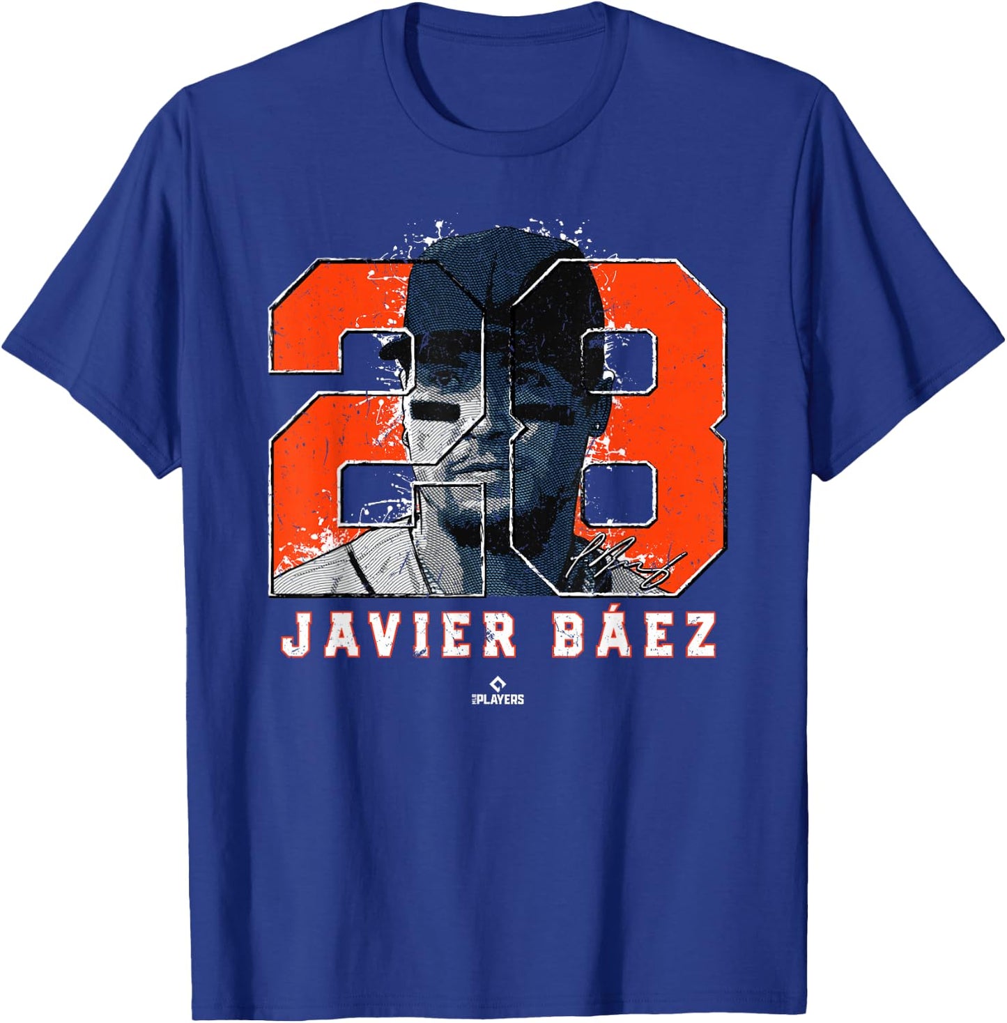 Javier Baez Silhouette Detroit Michigan MLBPA T-Shirt - T-Shirt | Royal