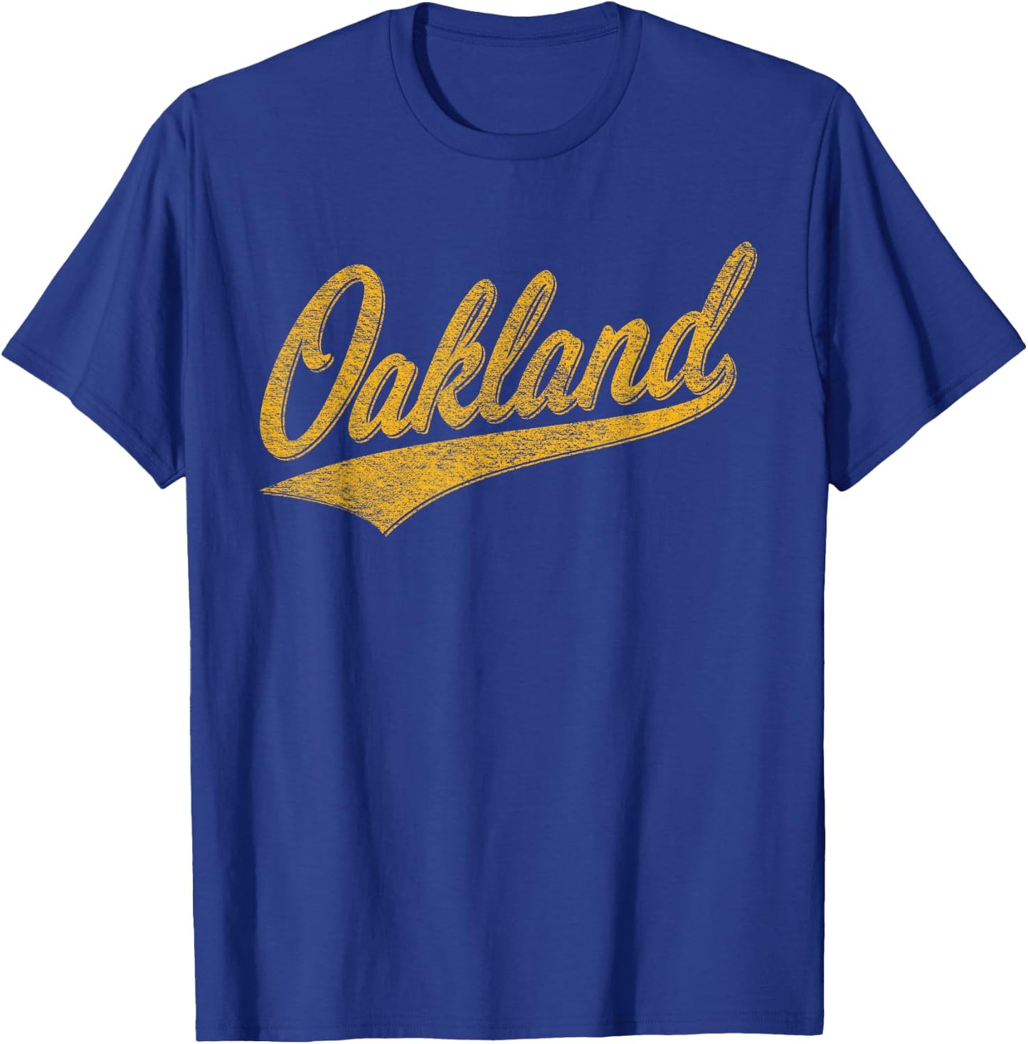 Oakland California Varsity Script Classic Sport Jersey Style T-Shirt - T-Shirt | Royal
