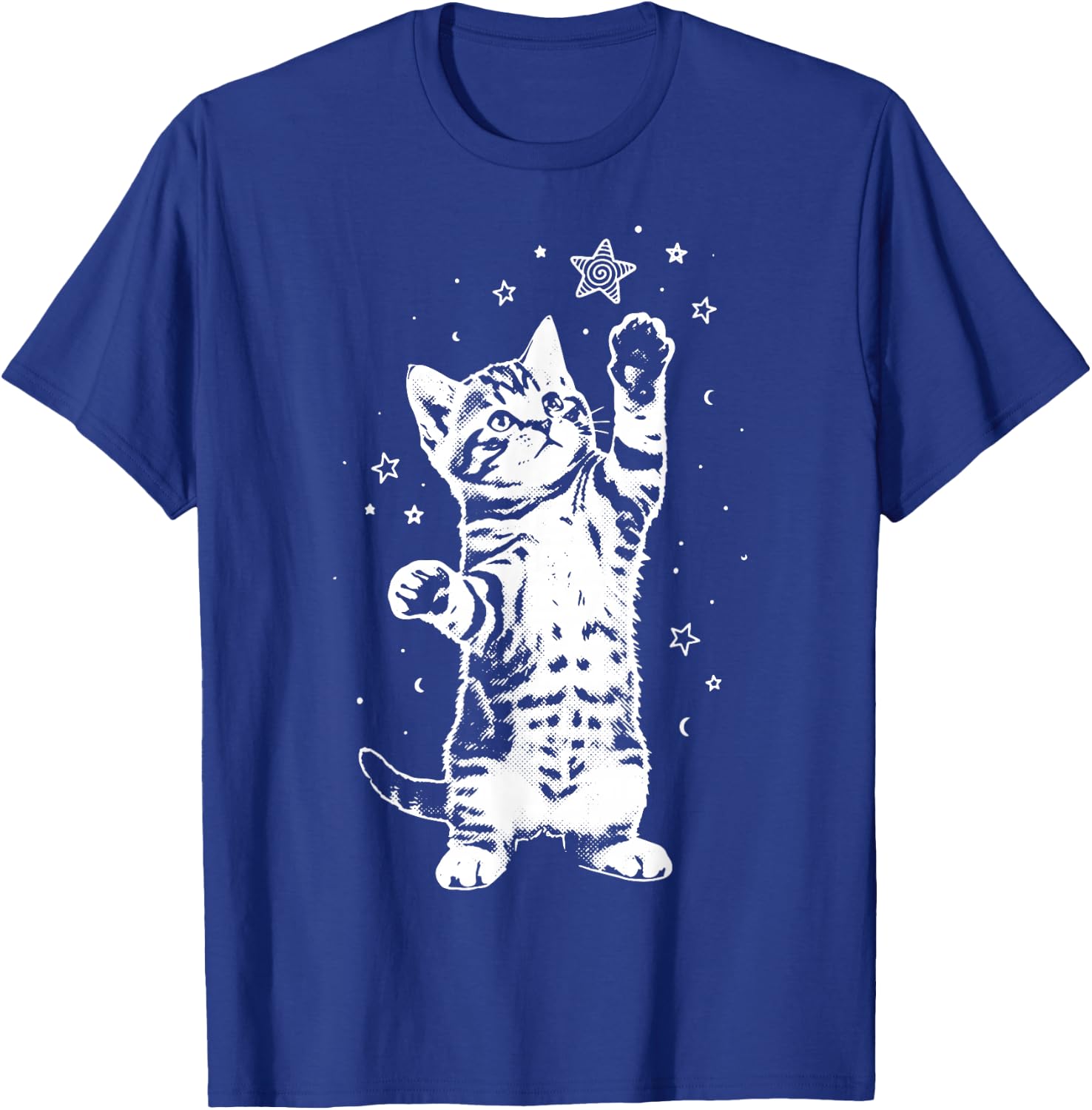 Cat Stars 2000s Aesthetic Vintage T-Shirt - T-Shirt | Royal