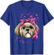 Breast Cancer Awareness Shih Tzu Dog Pink Ribbon Survivor T-Shirt - T-Shirt | Royal