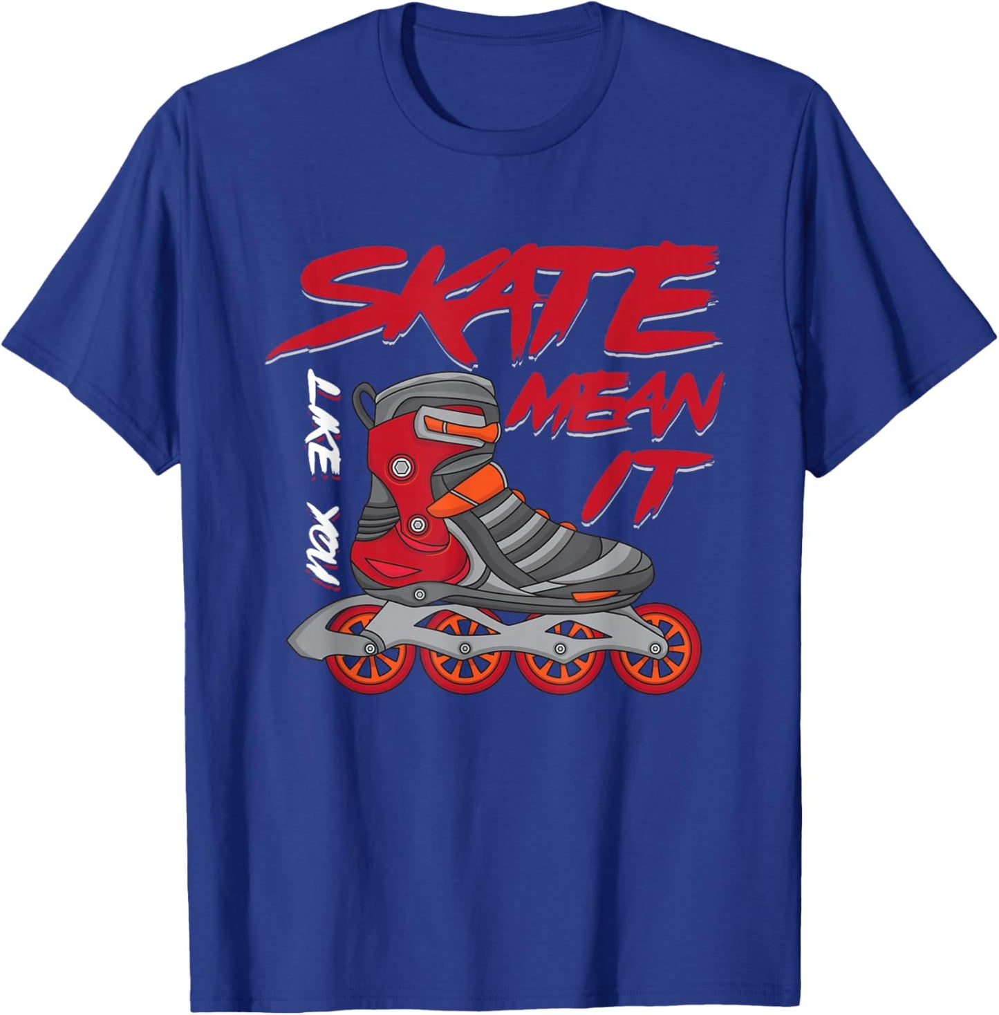 Skating Skater Sport Inline Skate Roller Blading Gift T-Shirt - T-Shirt | Royal
