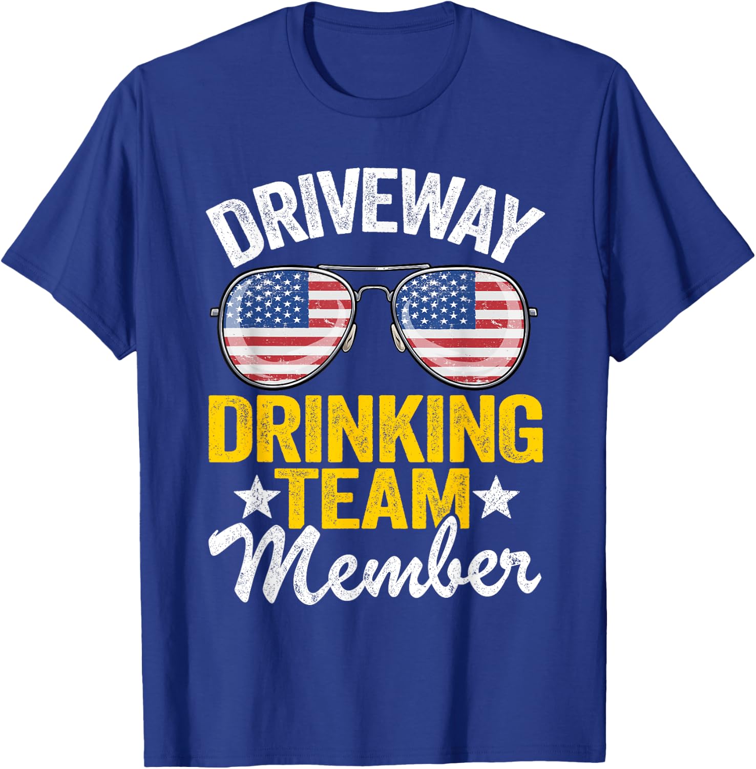 Beer Driveway Drinker US Flag Driveway Drinking Team Member T-Shirt - T-Shirt | Royal