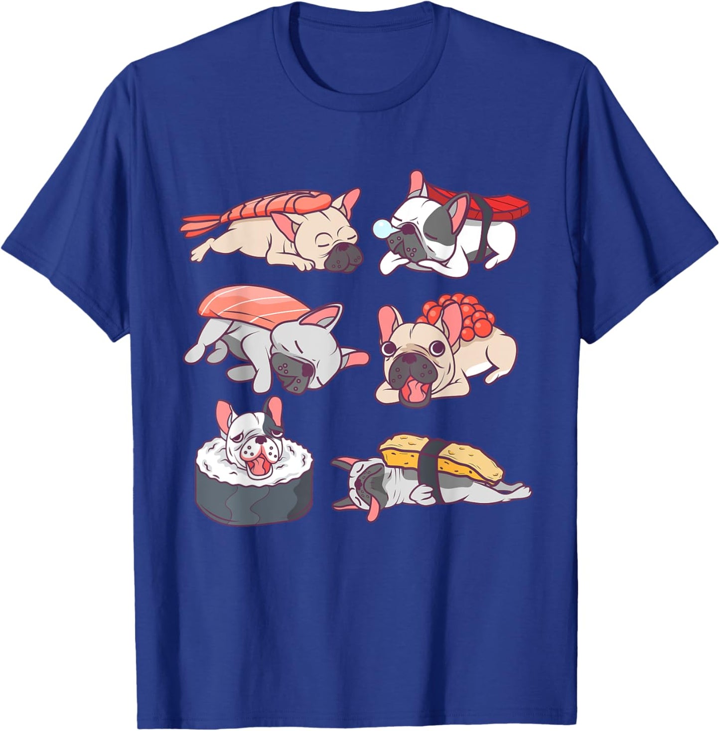 Funny French Bulldog Japan Sushi Lover Gift Men Women Kids T-Shirt - T-Shirt | Royal