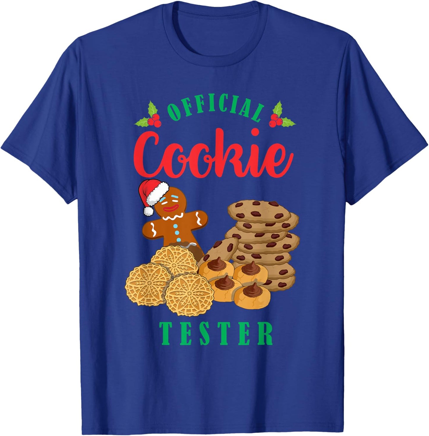 Official Cookie Taster Christmas Cookies Exchange Baker Gift T-Shirt - T-Shirt | Royal