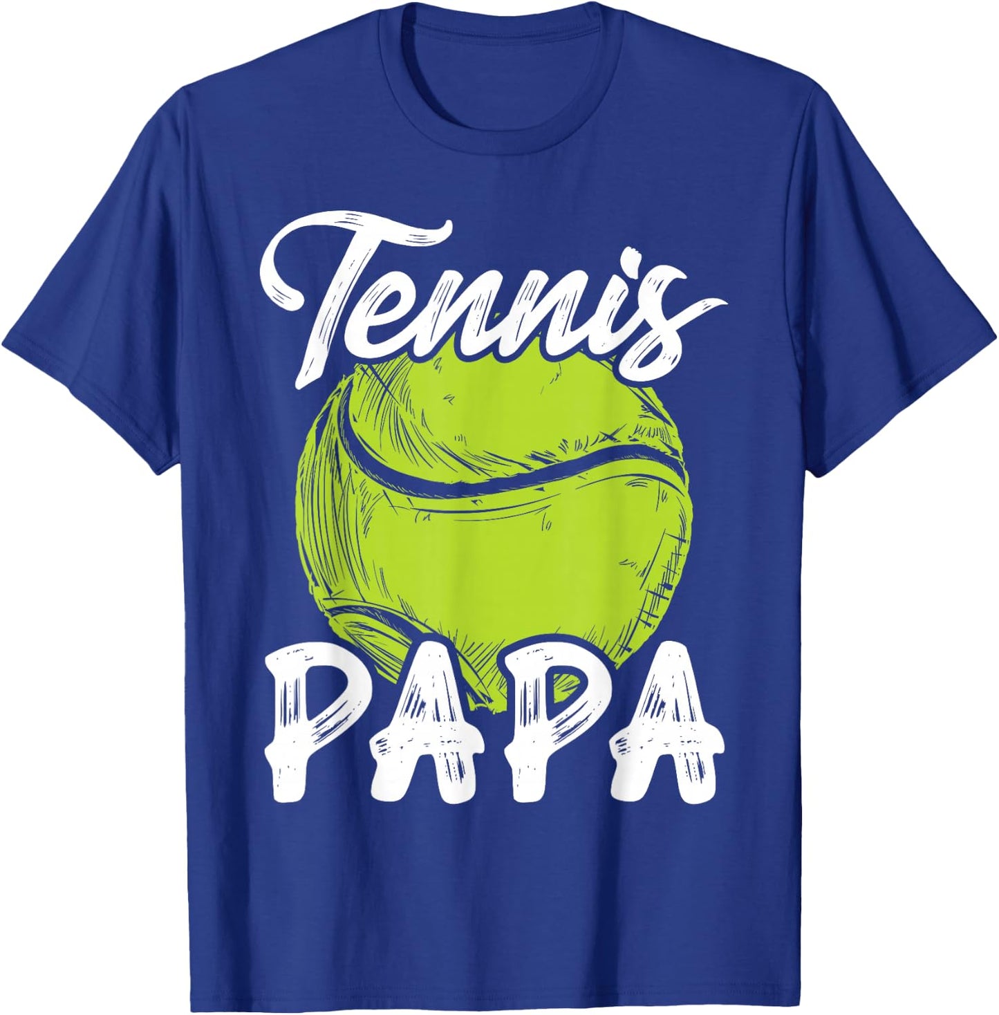 Tennis Papa Men Family Matching Set Tennis Ball Player Dad T-Shirt - T-Shirt | Royal