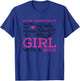 Never Underestimate The Power of A Girl with A Book Reading T-Shirt - T-Shirt | Royal