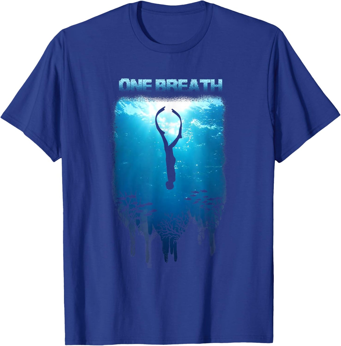 Freediving One Breath Diving Apnea Ocean Free Dive Ocean T-Shirt - T-Shirt | Royal
