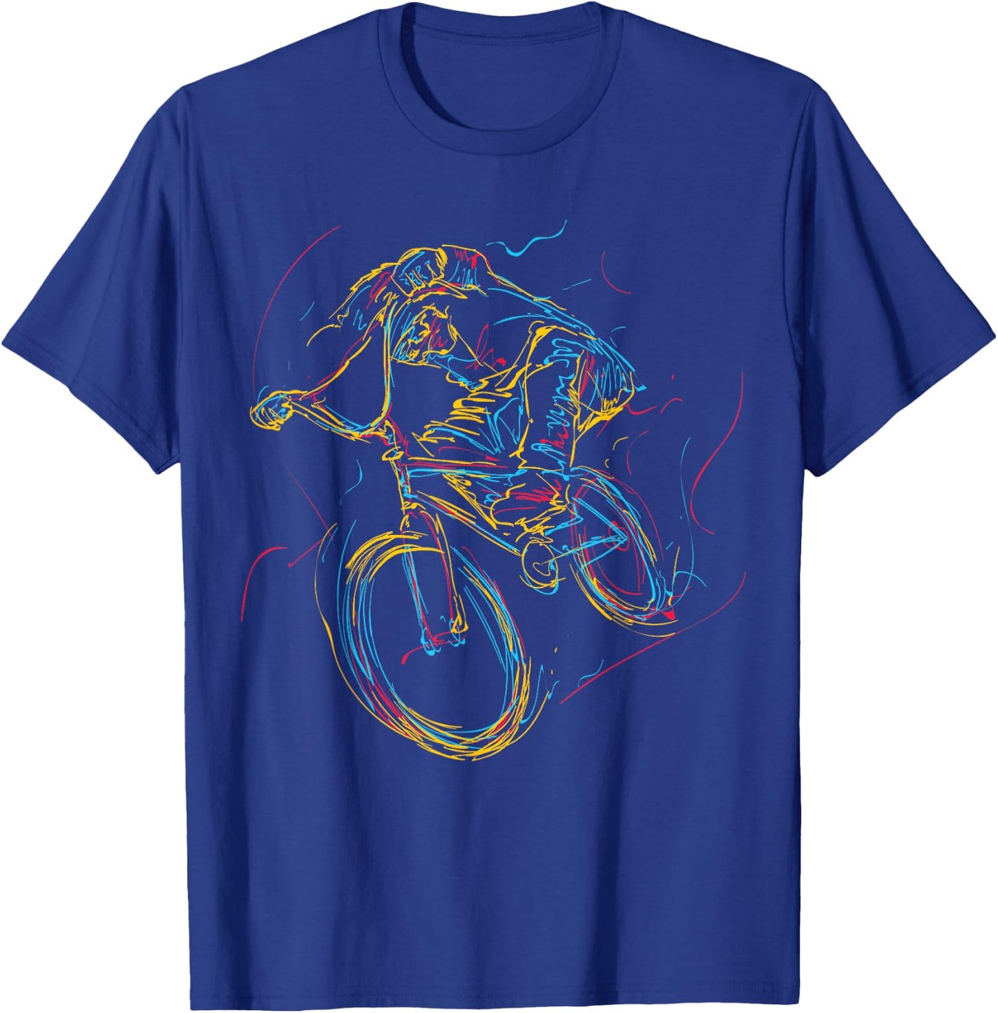 Colorful Abstract Art BMX Bar Turn 180 360 T-Shirt - T-Shirt | Royal