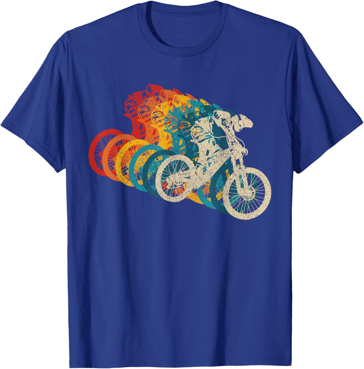 Mountain Bike Downhill Vintage MTB Downhill Bicycle Gift T-Shirt - T-Shirt | Royal