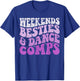 Weekends Besties Dance Comps Groovy Cheer Dance Mom Daughter T-Shirt - T-Shirt | Royal