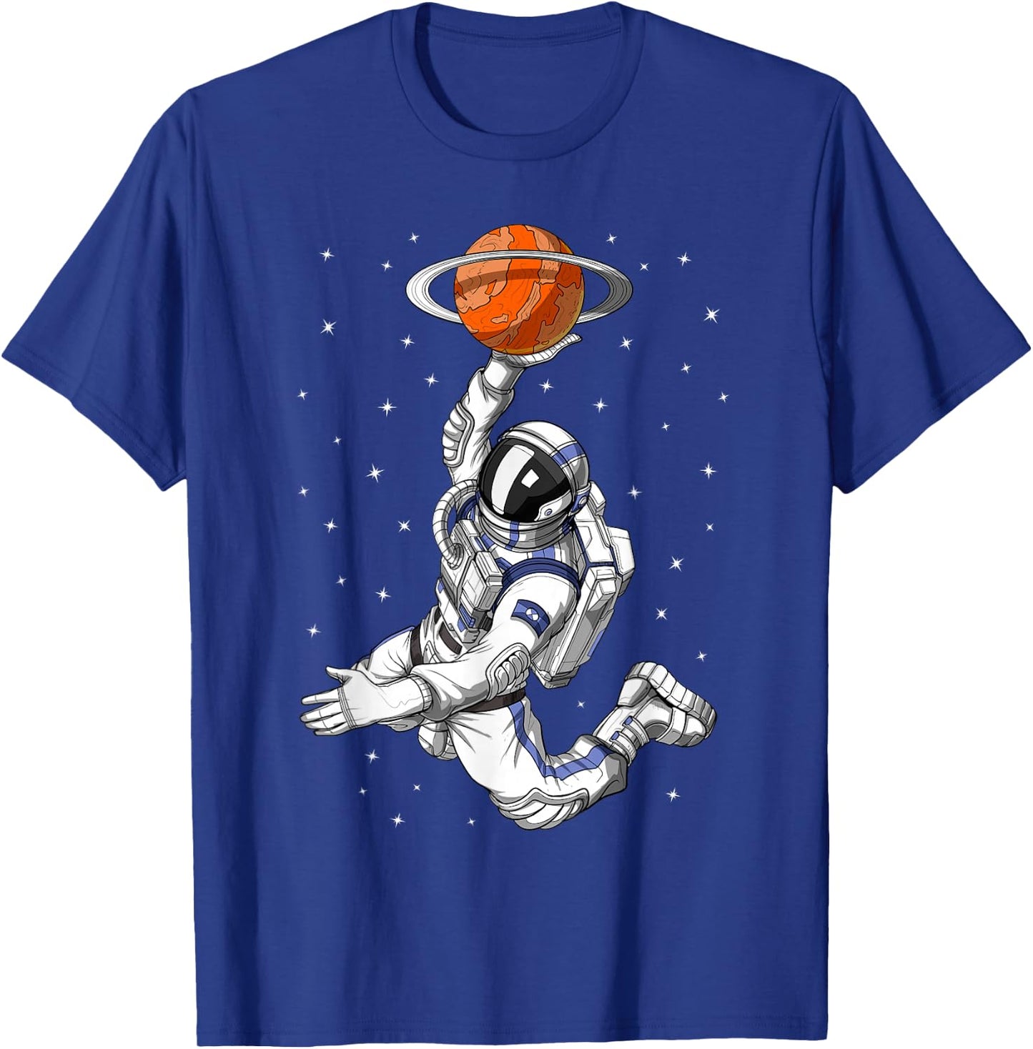 Space Astronaut Basketball Player T-Shirt - T-Shirt | Royal