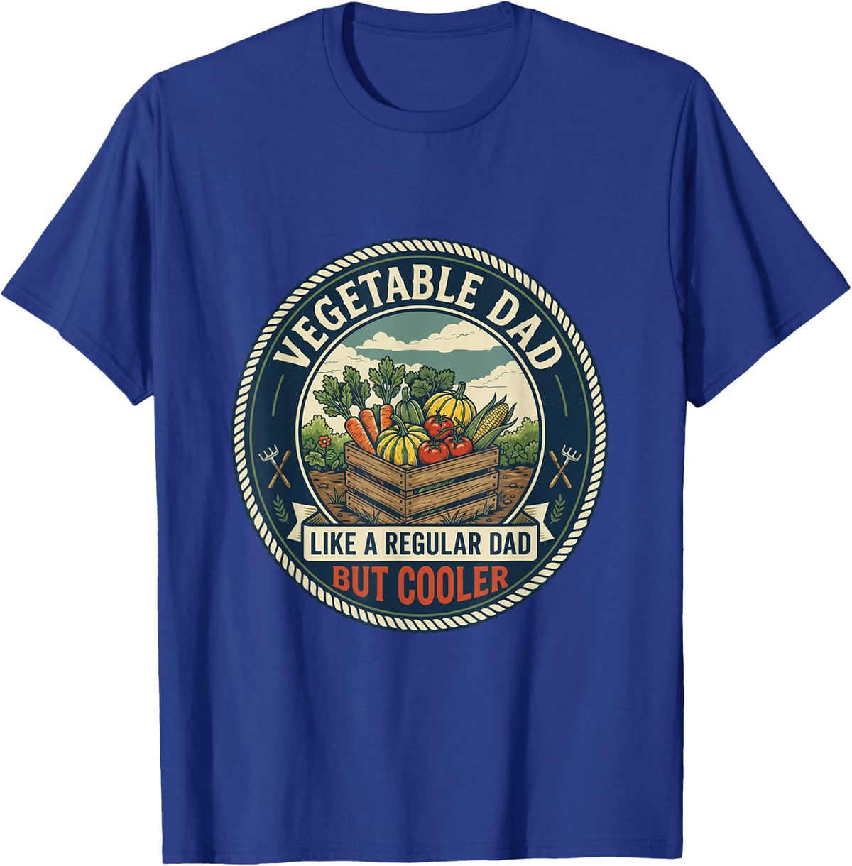 Funny Vegetable Dad Gardener Home Garden Grower Father's Day T-Shirt - T-Shirt | Royal