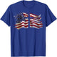 American Flag Cross for Patriotic USA Christians God Faith T-Shirt - T-Shirt | Royal