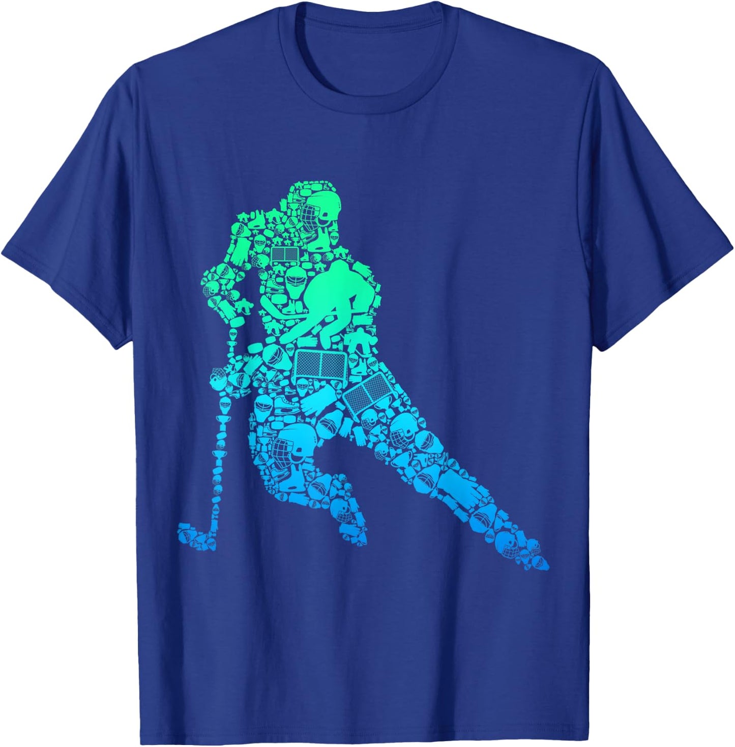 Hockey Player Ice Hockey Youth Men Kids Boys Small T-Shirt - T-Shirt | Royal