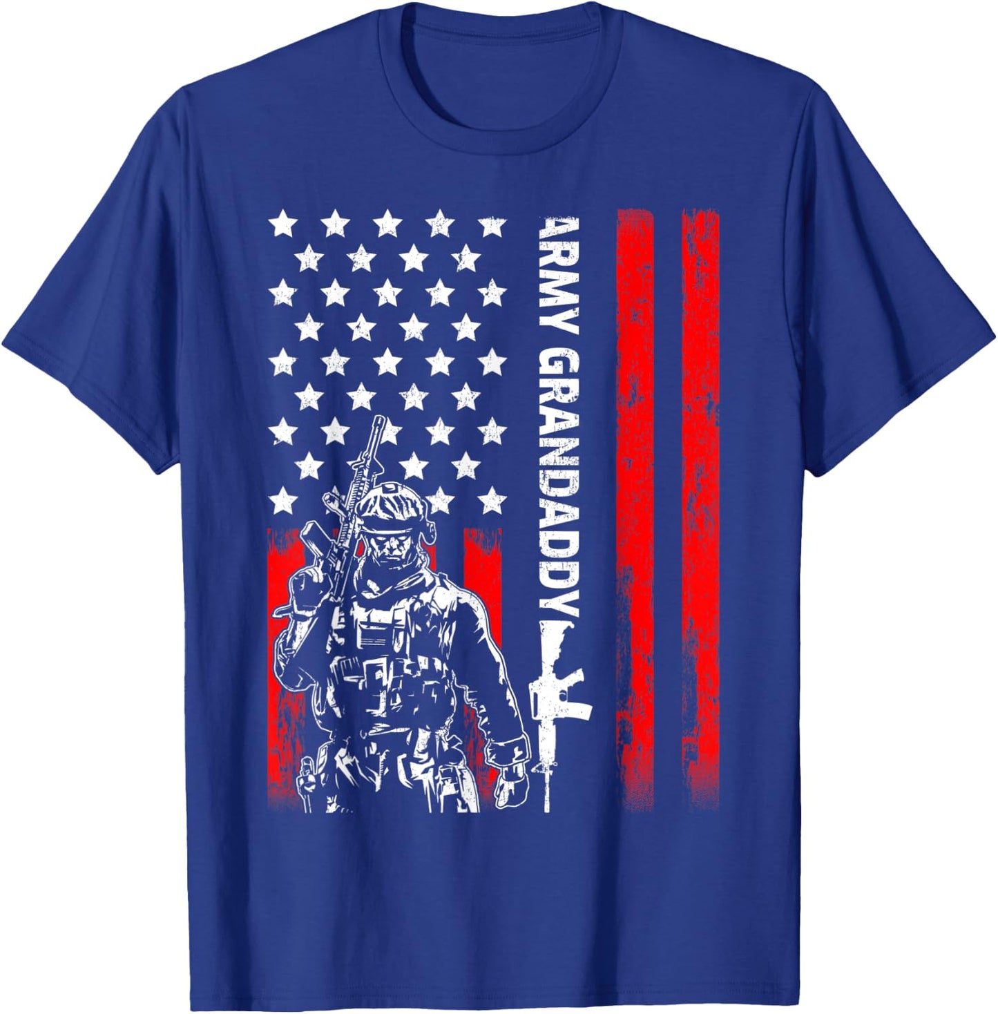Vintage Style USA Flag Army Grandaddy Father's Day T-Shirt - T-Shirt | Royal