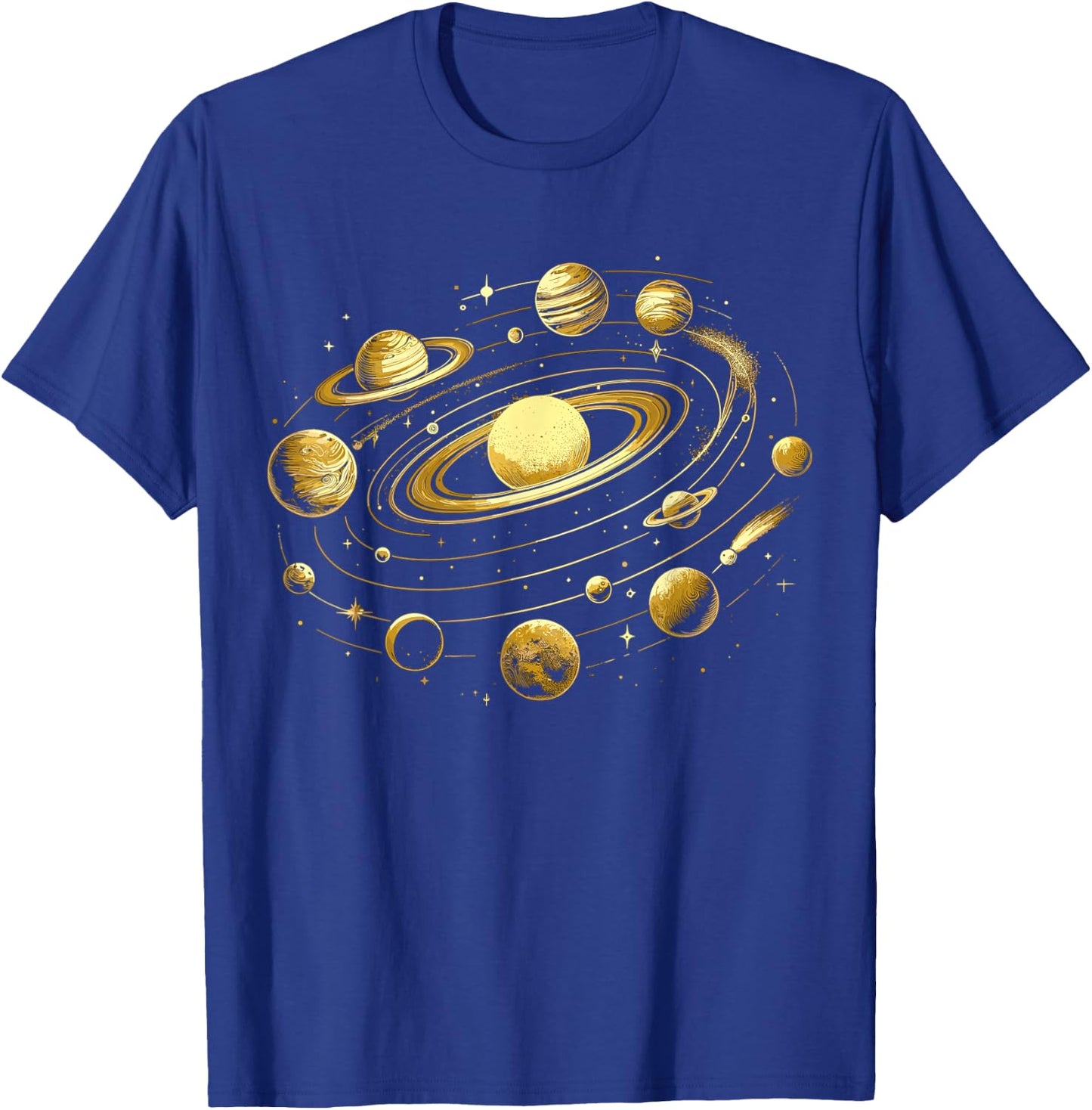 Solar System Planets Space Science Galaxy Astrology T-Shirt - T-Shirt | Royal