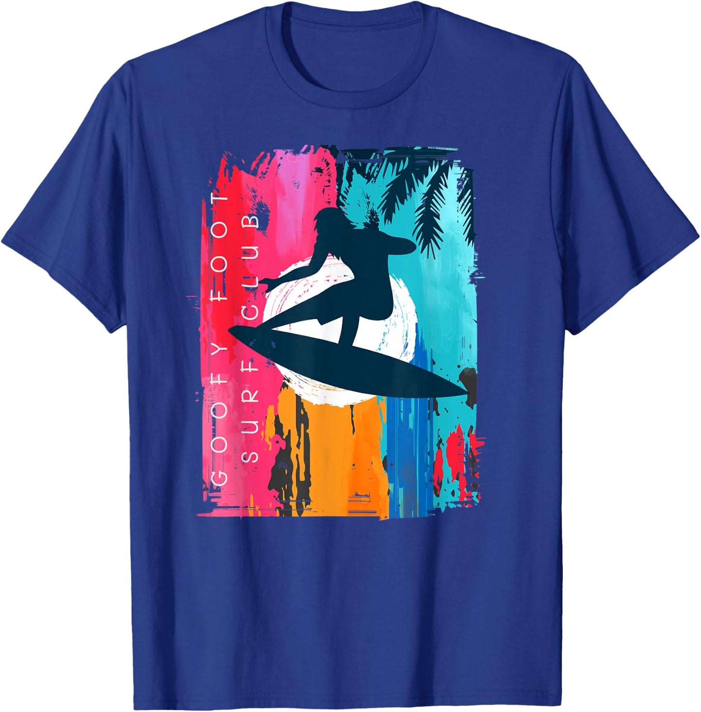 Goofy Foot Surf Club Beach Sunset Living Salty Men Women T-Shirt - T-Shirt | Royal
