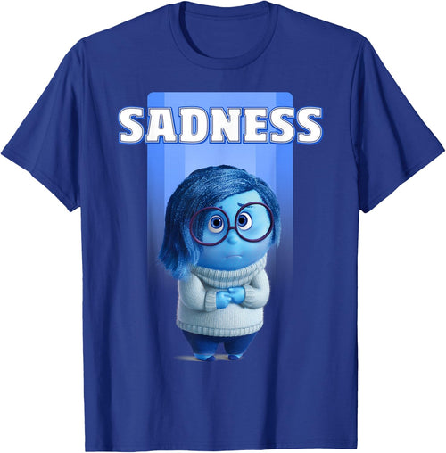 Disney Pixar Inside Out Riley's Sadness Blue Character Logo