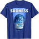 Disney Pixar Inside Out Riley's Sadness Blue Character Logo T-Shirt - T-Shirt | Royal
