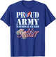 Proud Army National Guard Soldier USA Heart Flag Shirt T-Shirt - T-Shirt | Royal