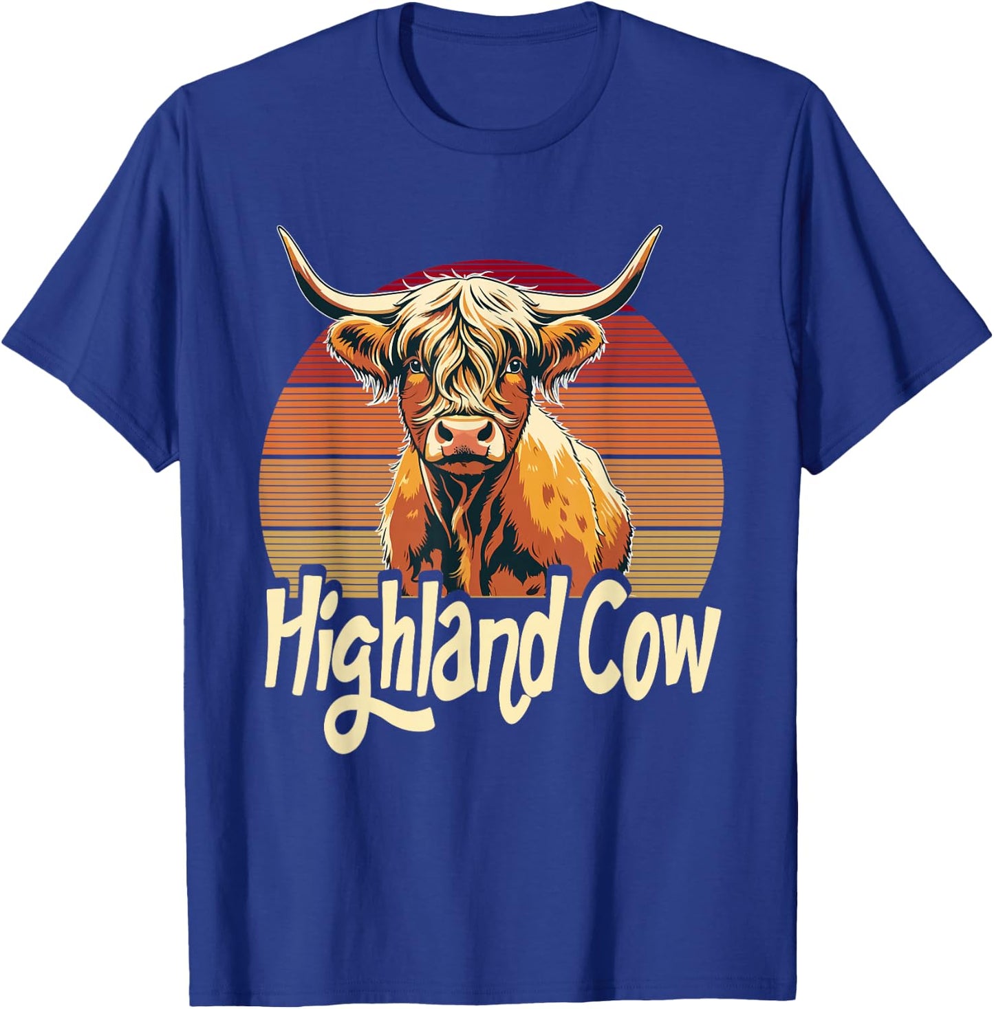 Highland Cow Lover Cattle Farmer T-Shirt - T-Shirt | Royal