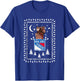 New York Rangers Ugly Christmas Sweater Santa T-Shirt - T-Shirt | Royal
