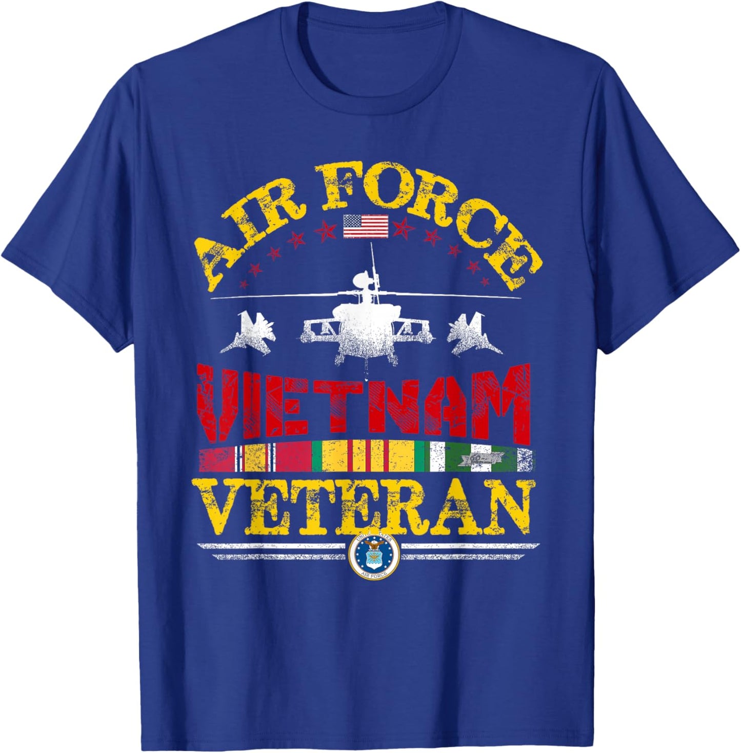 Air Force Vietnam Veteran, U.S. Veteran's Old Men T-Shirt - T-Shirt | Royal