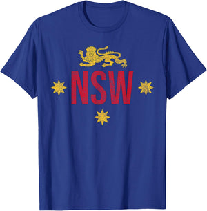 South Wales NSW Lion Flag Australia T-Shirt - T-Shirt | Royal