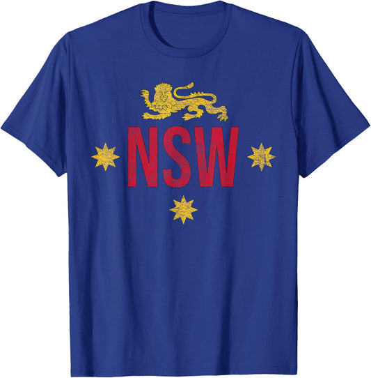 South Wales NSW Lion Flag Australia T-Shirt - T-Shirt | Royal