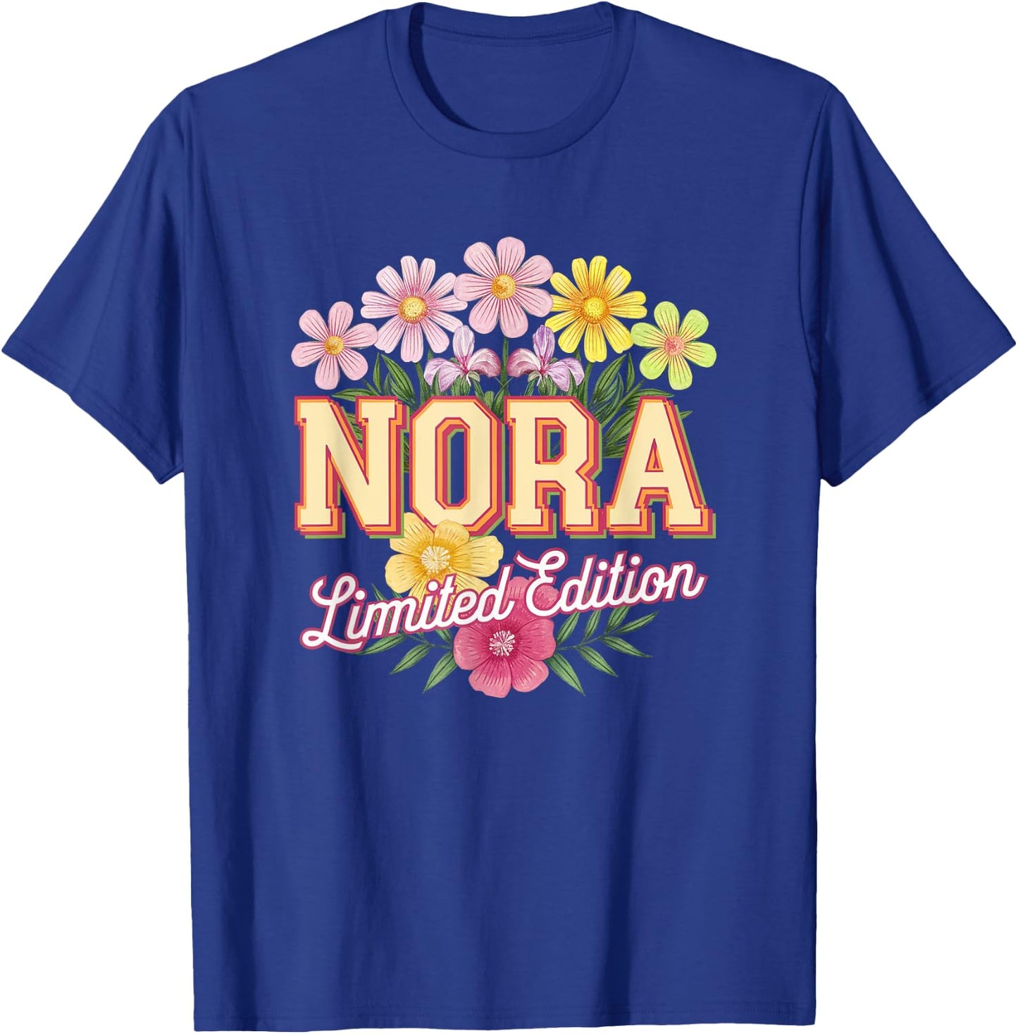 Nora Limited Edition Vintage Custom Name Wife Grandma T-Shirt - T-Shirt | Royal