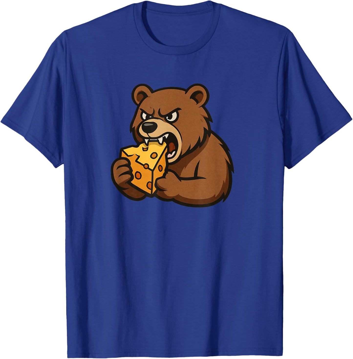 Bear Eating Cheese T-Shirt - T-Shirt | Royal