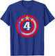 Kids Captain Kid 4th Birthday 4 Years Old Kid T-Shirt - T-Shirt | Royal