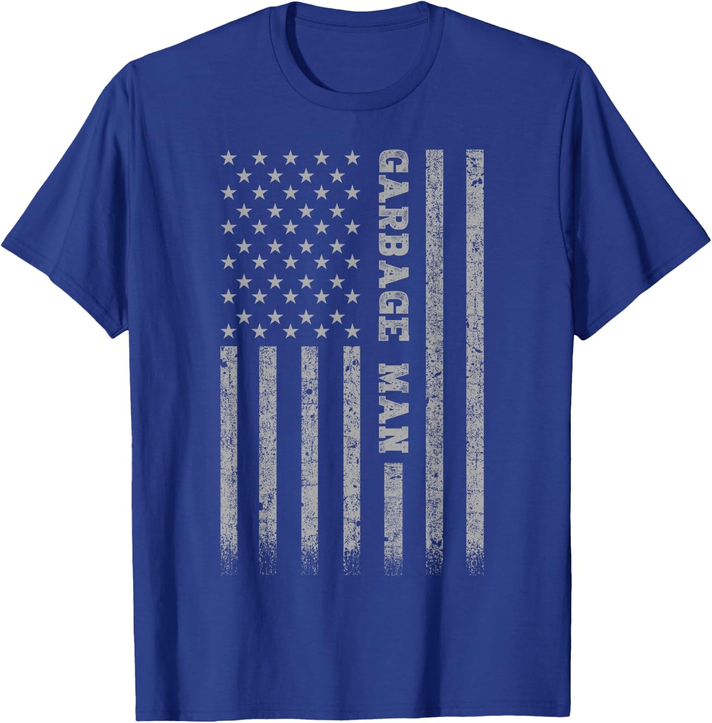 Garbage Man American Flag T-Shirt - T-Shirt | Royal