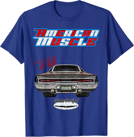 1970 Charger,Super Bee,Hot Rod,Muscle Car,Magnum,Wedge,R/T T-Shirt - T-Shirt | Royal