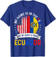 Ecuadorian American Patriot Heart is from Ecuador Flag T-Shirt - T-Shirt | Royal