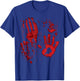 Bloody Blood Splatter Zombie Hands Handprints T-Shirt - T-Shirt | Royal