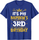 Happy It's My Nephew's 3rd Birthday 2022 3 Years Old T-Shirt - T-Shirt | Royal