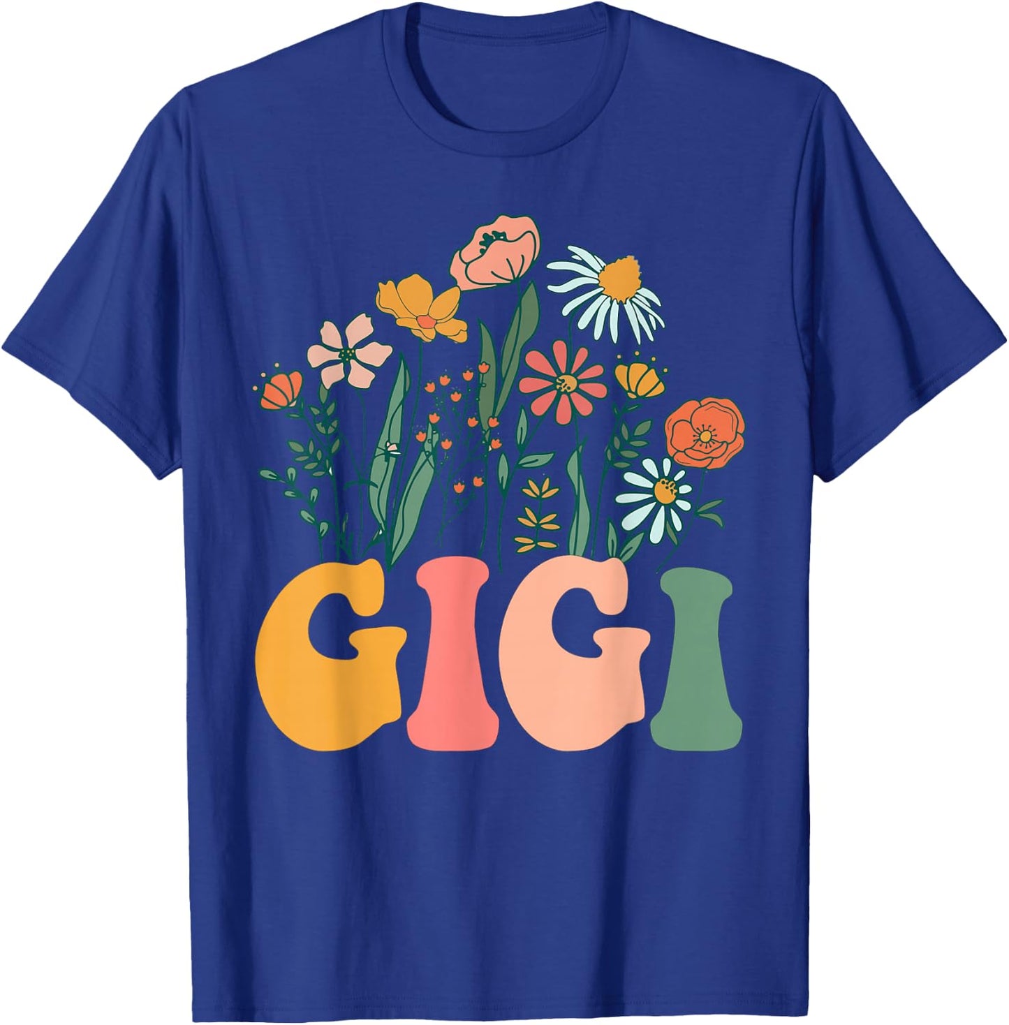 New GIGI Wildflower First Birthday & Baby Shower T-Shirt - T-Shirt | Royal