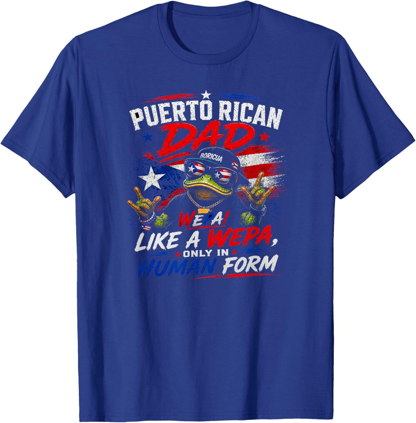 Proud Puerto Rican Father Boricua Legend Lifestyle Graphic T-Shirt - T-Shirt | Royal