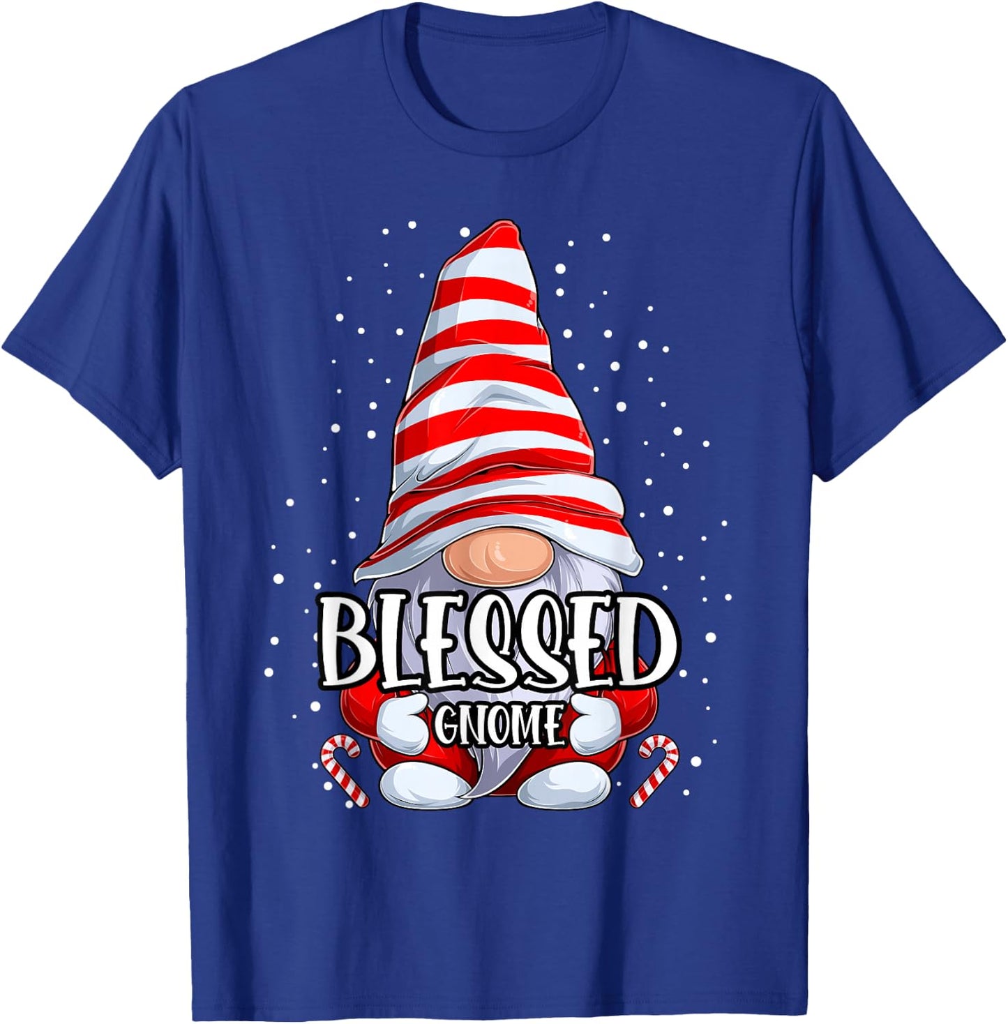 Blessed Gnome christmas pajamas matching family group T-Shirt - T-Shirt | Royal