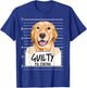 Funny Yellow Labrador Retriever Mugshot Guilty Dog Men Women Girls Kids T-Shirt - T-Shirt | Royal